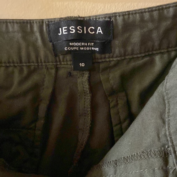 Jessica army green shorts size 10 - Picture 3 of 7